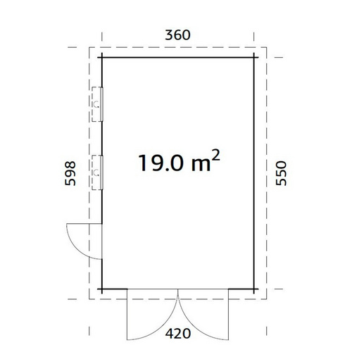 PALMAKO Garage »Rasmus«, Aufstellmaße...