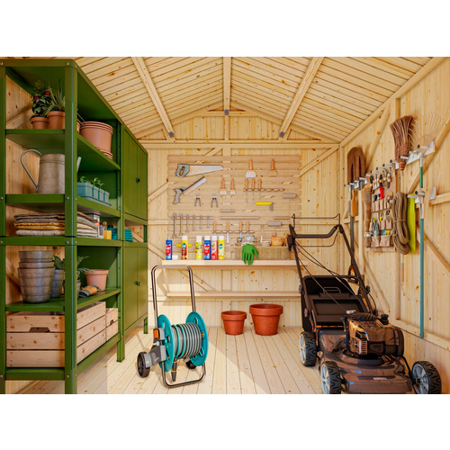 PALMAKO Gerätehaus »Lucas«, Aufstellmaße BxTxH: 279 x 289 x 238 cm, lackiert, Holz - grau |  Fichte