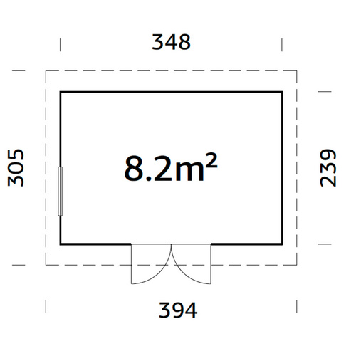 PALMAKO Gerätehaus »Stig«, Aufstellmaße BxTxH: 394 x 305 x 250 cm, lackiert, Holz - grau |  Fichte