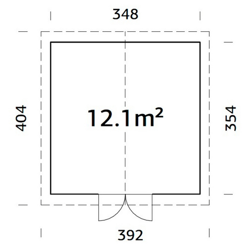 PALMAKO Gerätehaus »Lucas«, Aufstellmaße BxTxH: 392 x 404 x 259 cm, lackiert, Holz - grau Rabatt: 13 %