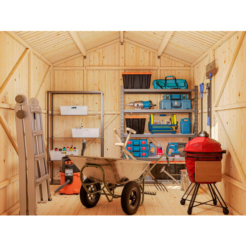 PALMAKO Gerätehaus »Marcus«, Aufstellmaße BxTxH: 384 x 289 x 240 cm, lackiert, Holz - grau | Fichte PALMAKO Gerätehaus »Marcus«, Aufstellmaße BxTxH: 384 x 289 x 240 cm, lackiert, Holz - grau | Fichte