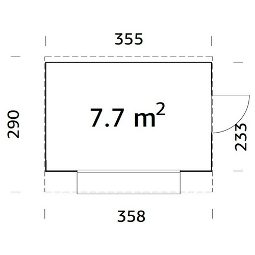 PALMAKO Marktstand »Kira«, Aufstellmaße BxTxH: 355 x 290 x 264 cm, lackiert, Holz - weiss |  Fichte