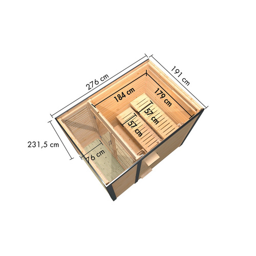 KARIBU Saunahaus »Harju«, BxTxH: x 191...