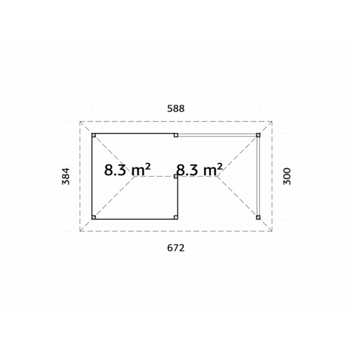 Thumbnail - PALMAKO Pavillon »Bianca Set 110«, BxHxT: 588 x 319 x 300 cm, Grau
