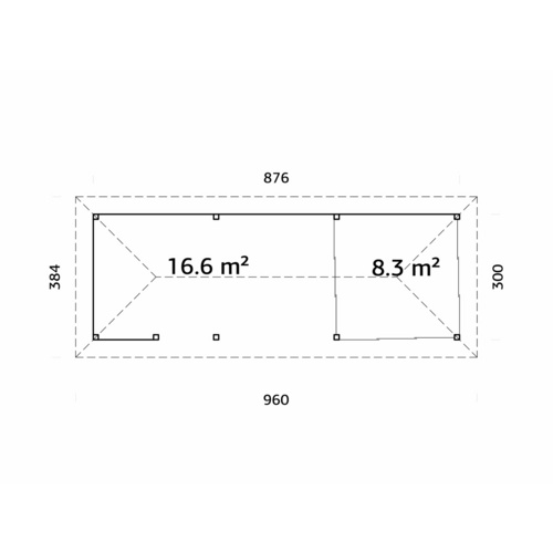 PALMAKO Pavillon »Bianca«, Aufstellma...