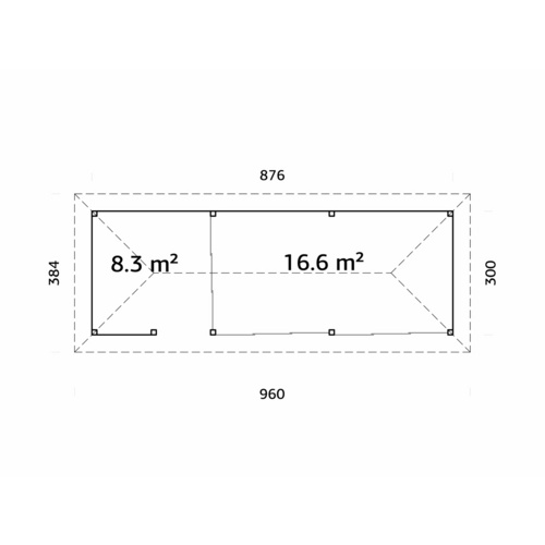 Thumbnail - PALMAKO Pavillon »Bianca Set 219 Slide«, BxHxT: 876 x 319 x 300 cm, Grau