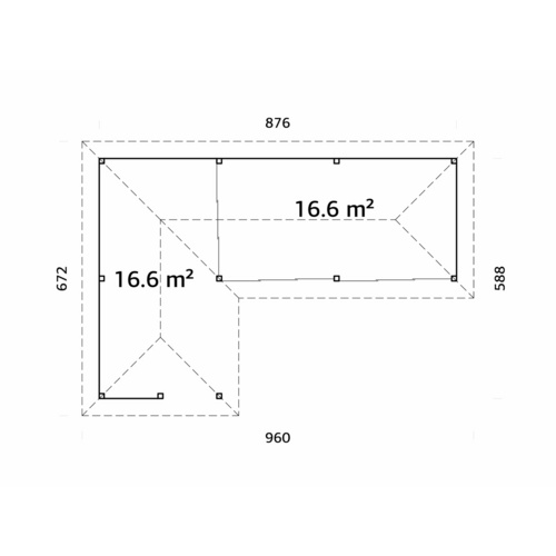 Thumbnail - PALMAKO Pavillon »Bianca«, Aufstellmaße BxTxH: 960 x 672 x 319 cm, tauchgrundiert, Holz - grau