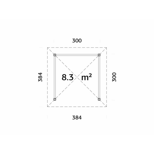 Thumbnail - PALMAKO Pavillon »Bianca Set 101«, BxHxT: 300 x 319 x 300 cm, Grau