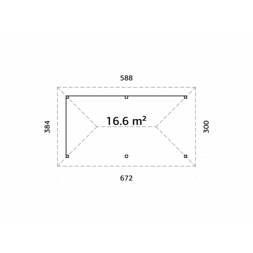 Thumbnail - PALMAKO Pavillon »Bianca Set 109«, BxHxT: 588 x 319 x 300 cm, naturbelassen - braun