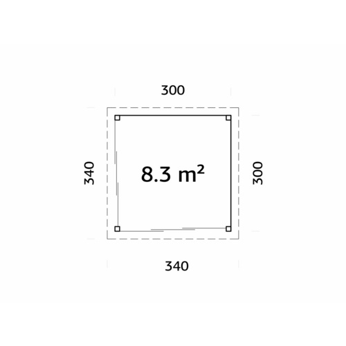PALMAKO Pavillon »Lenna«, Aufstellmaß...