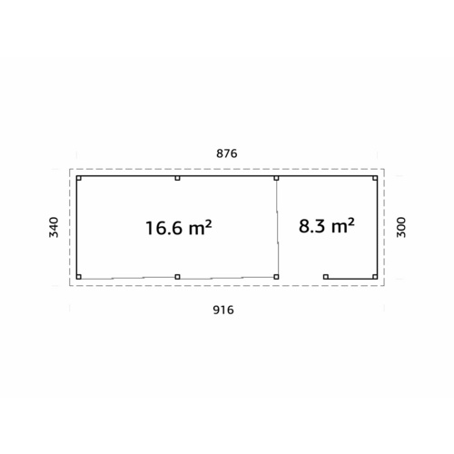 PALMAKO Pavillon »Lenna«, Aufstellmaß...