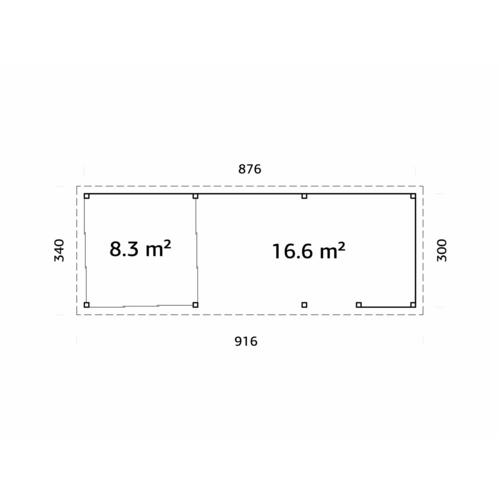 PALMAKO Pavillon »Lenna«, Aufstellmaß...