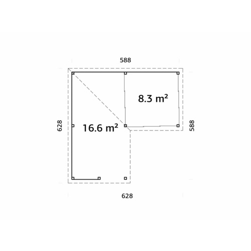 PALMAKO Pavillon »Lenna«, Aufstellmaß...