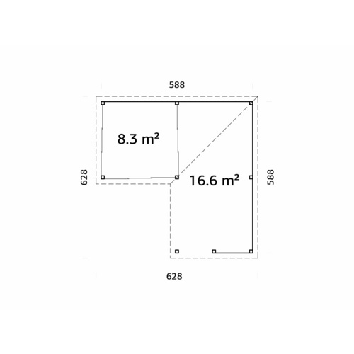 PALMAKO Pavillon »Lenna«, Aufstellmaß...