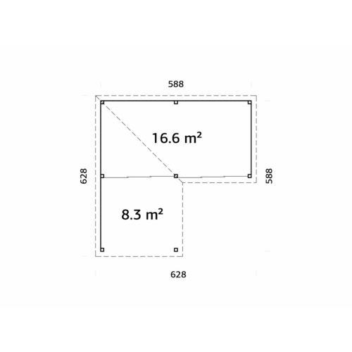 PALMAKO Pavillon »Lenna«, Aufstellmaß...