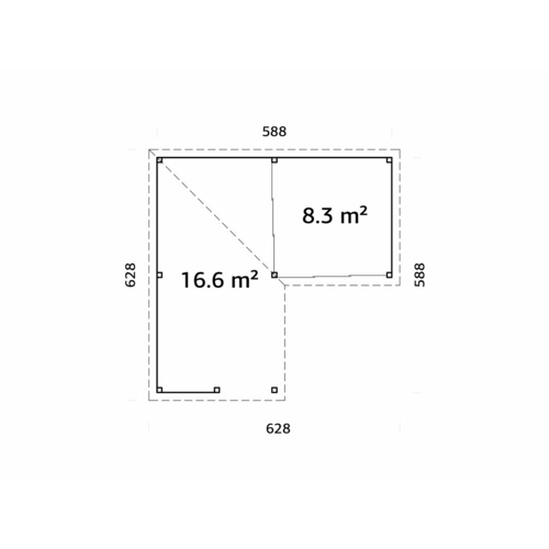 PALMAKO Pavillon »Lenna«, Aufstellmaß...