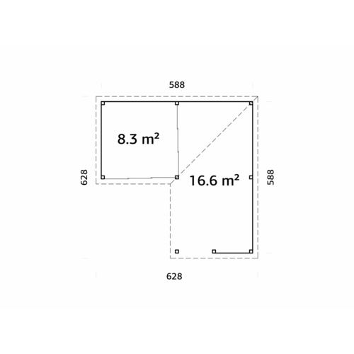 PALMAKO Pavillon »Lenna«, Aufstellmaß...