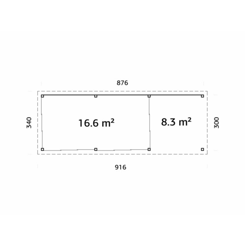 PALMAKO Pavillon »Lenna«, Aufstellmaß...