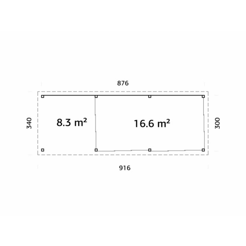 PALMAKO Pavillon »Lenna«, Aufstellmaß...