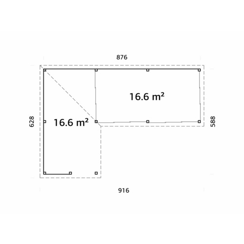 PALMAKO Pavillon »Lenna«, Aufstellmaß...