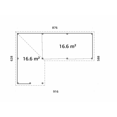 PALMAKO Pavillon »Lenna«, Aufstellmaß...