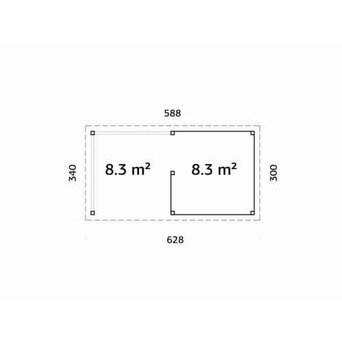 PALMAKO Pavillon »Lenna«, Aufstellmaß...