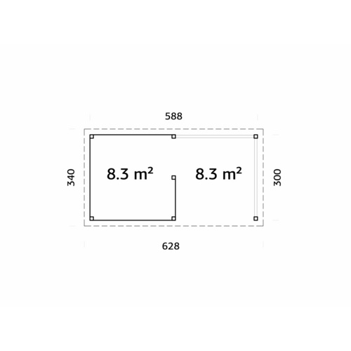 PALMAKO Pavillon »Lenna«, Aufstellmaß...