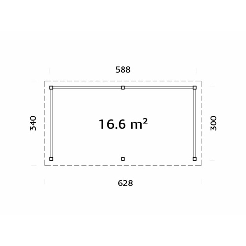 PALMAKO Pavillon »Lenna«, Aufstellmaß...