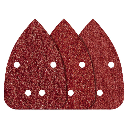 WOLFCRAFT Schleifpapier, Körnung: k80/k120/k240, Korund, rot