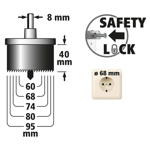 Thumbnail - WOLFCRAFT Lochsäge, , Wolfram-Stahl - silberfarben