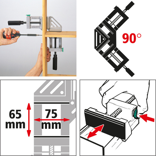 Thumbnail - WOLFCRAFT Eckenspanner, Aluminiumdruckguss