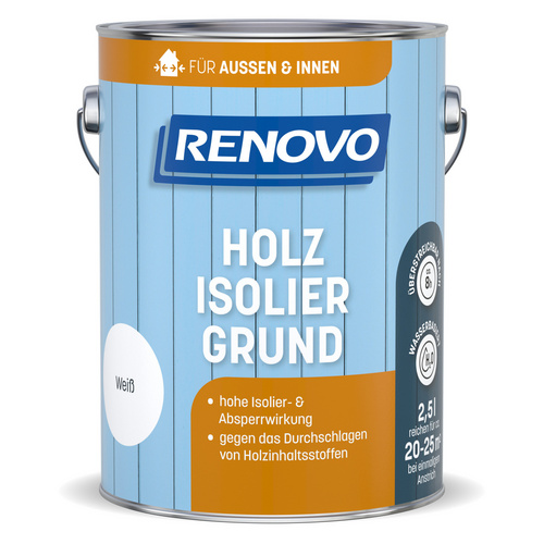 RENOVO Holzisoliergrund 2,5L weiß wasserbasiert - Image 2
