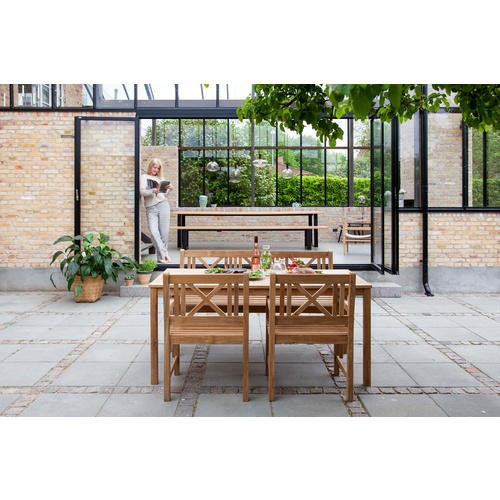 Thumbnail - Cinas Gartenmöbelset »Rosenborg«, 5 Sitzplätze, Teakholz, 4-teilig - braun