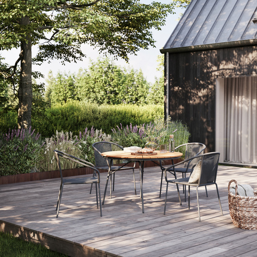 Thumbnail - Cinas Gartenmöbelset »Ellen/Vito«, 4 Sitzplätze, Teakholz, 5-teilig - braun