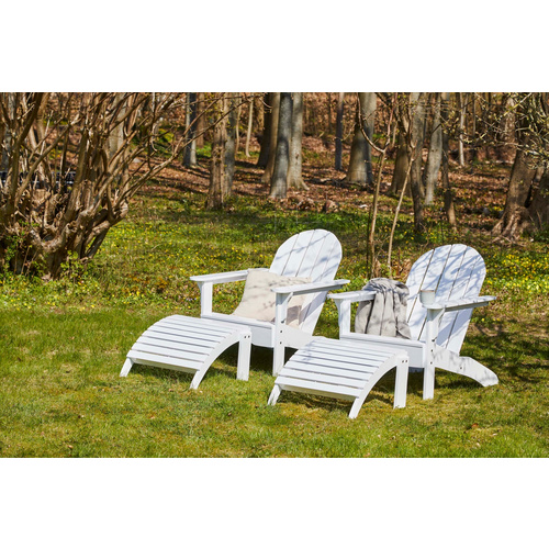 Thumbnail - Cinas Loungeset »Adirondack «, 1 Sitzplätze, Mahogniholz, 2-teilig - weiss
