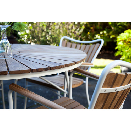 Thumbnail - Cinas Gartenmöbelset »Ellen«, 5 Sitzplätze, Teakholz, 6-teilig - schwarz | braun