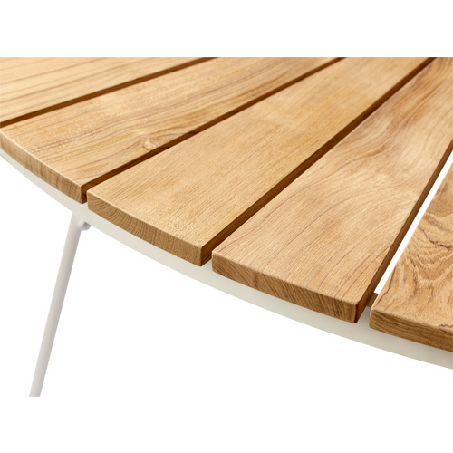 Thumbnail - Cinas Gartentisch »Ellen «, ØxH: 130 cm x 74 cm, Teakholz, klappbar, Weiß - weiss