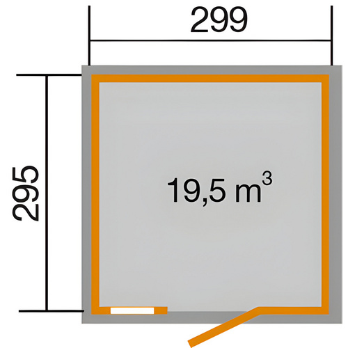 WEKA Ferienhaus »Schwedenhaus Gr.2«, Holz, BxHxT: 368 x 272 x 295 cm (Außenmaße inkl. Dachüberstand) - beige |  Fichte