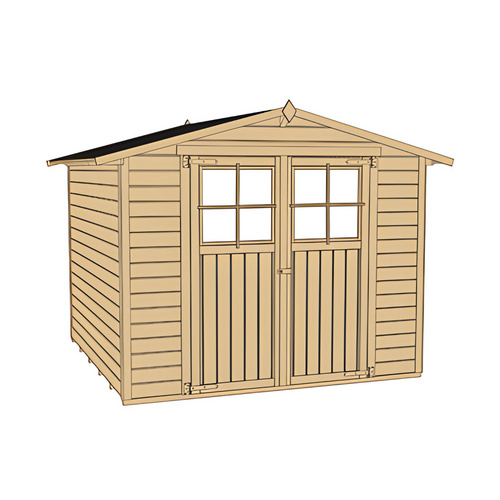 Thumbnail - WEKA Gartenhaus »316 Gr.5«, Holz, BxHxT: 290 x 221 x 295 cm (Außenmaße inkl. Dachüberstand) - beige