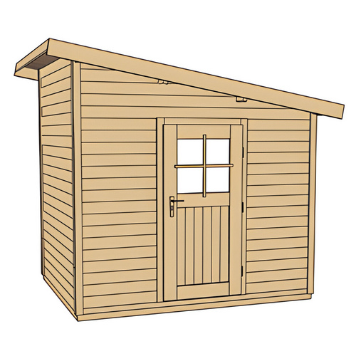 WEKA Ferienhaus »260 Gr.1«, Holz, BxHxT: 297 x 250 x 205 cm (Außenmaße inkl. Dachüberstand) - beige |  Holz  |  4,94 m²