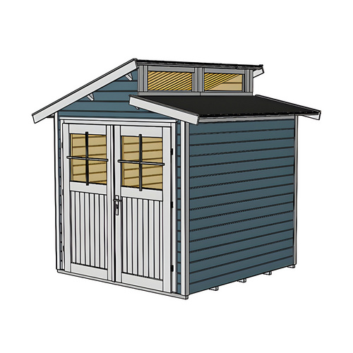 WEKA Ferienhaus »226 Gr.1«, Holz, BxHxT: 237 x 252 x 209 cm (Außenmaße inkl. Dachüberstand) - grau |  Holz  |  4,29 m²