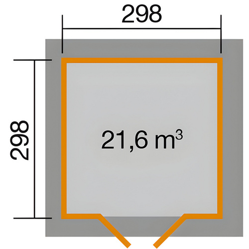 WEKA Gartenhaus »177 4-Eck Gr.2« (RABATT 10%) - 11.32 qm