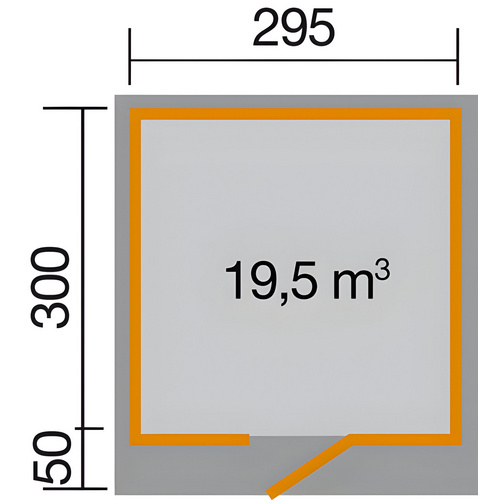 WEKA Ferienhaus »172 Gr.3«, Holz, BxHxT: 339 x 226 x 301 cm (Außenmaße inkl. Dachüberstand) - beige |  Holz  |  8,88 m²