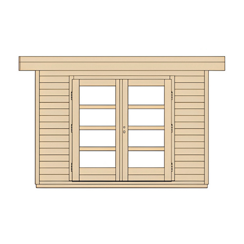 Thumbnail - WEKA Gartenhaus »126 Plus Gr.3«, Holz, BxHxT: 356 x 249 x 301 cm (Außenmaße inkl. Dachüberstand) - beige