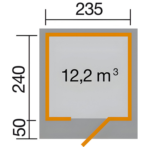Thumbnail - WEKA Gartenhaus »172 Gr.2«, Holz, BxHxT: 279 x 226 x 241 cm (Außenmaße inkl. Dachüberstand) - grau
