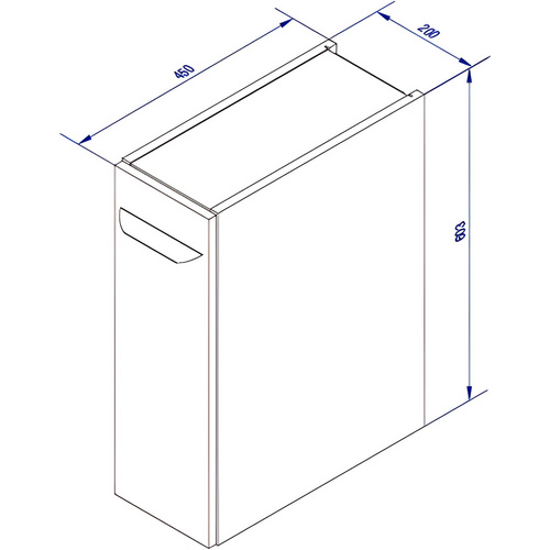 Thumbnail - FACKELMANN Unterschrank »LUXOR«, 1 Tür, Steinesche, BxHxT: 20 x 60,3 x 45 cm - braun