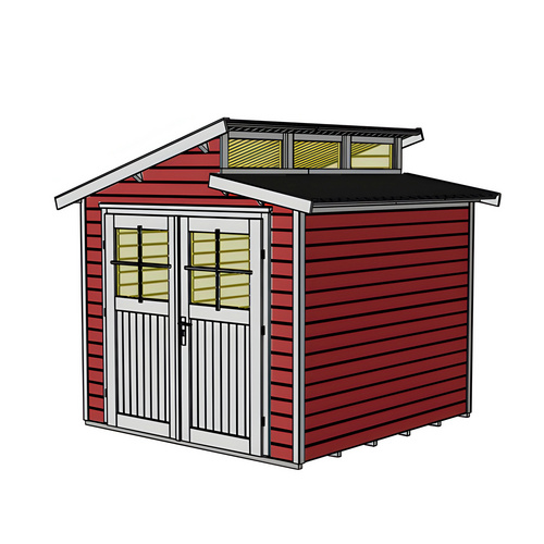 WEKA Ferienhaus »226 Gr.2«, Holz, BxHxT: 267 x 252 x 261 cm (Außenmaße inkl. Dachüberstand) - rot |  Holz  |  5,62 m²