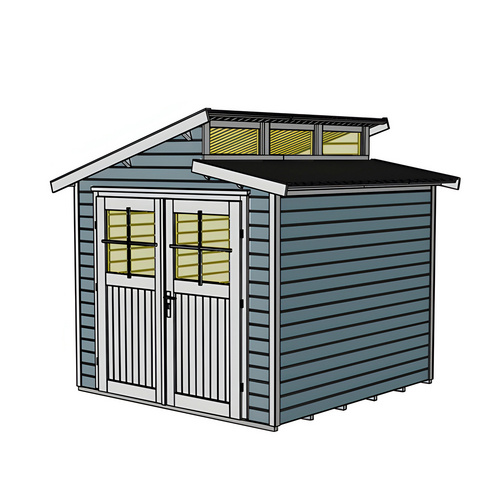 WEKA Ferienhaus »226 Gr.2«, Holz, BxHxT: 267 x 252 x 239 cm (Außenmaße inkl. Dachüberstand) - grau |  Holz  |  5,62 m²