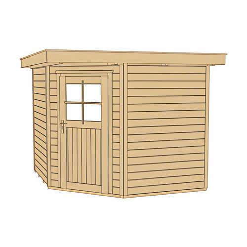 WEKA Ferienhaus »229 Gr.2«, Holz, BxHxT: 270 x 217 x 235 cm (Außenmaße inkl. Dachüberstand) - beige |  Holz  |  5,62 m²