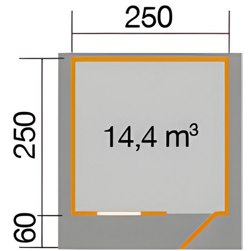 WEKA Ferienhaus »Premium«, Holz, BxHxT: 300 x 251 x 250 cm (Außenmaße inkl. Dachüberstand) - beige |  Holz  |  6,25 m²